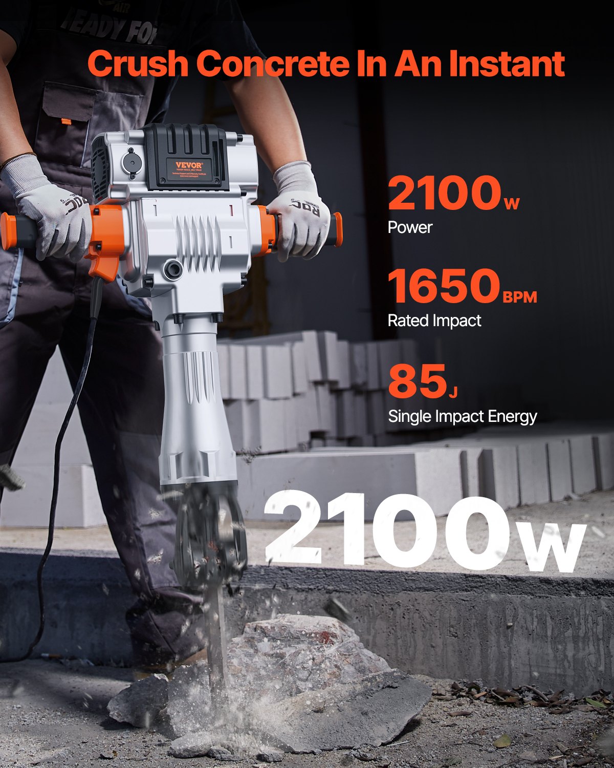 VEVOR Demolition & Breaker Hammers - Select Your Configuration - DXDH2100W2J1NLEZ1V1 - view 2