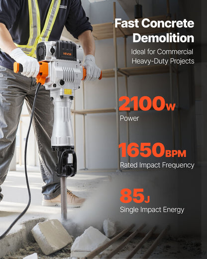 VEVOR Demolition & Breaker Hammers - Select Your Configuration - DXDHCSHS118YFW3AI001V1 - view 2