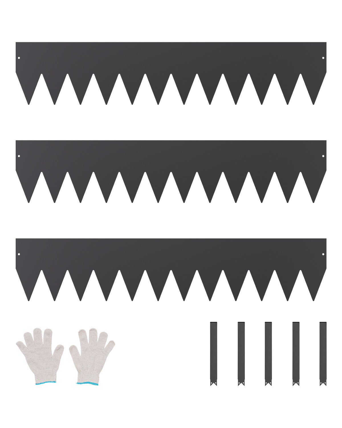 VEVOR Steel Landscape Edging, 3 Packs 40 x 8 in Rust-Resistant Metal Landscape Edging, Bendable Garden Edging Border, Heavy Duty Lawn Edging, Easy-to-Install, Flower Bed Yard Pathway Divider Black - DXGJSPZ3PCS4JUPE7V0 - view 1