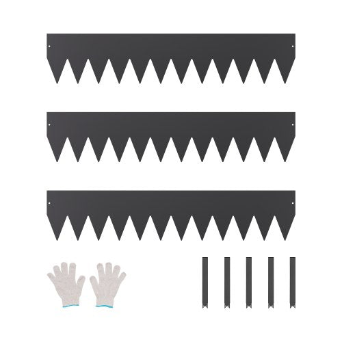 VEVOR Steel Landscape Edging, 3 Packs 40 x 8 in Rust-Resistant Metal Landscape Edging, Bendable Garden Edging Border, Heavy Duty Lawn Edging, Easy-to-Install, Flower Bed Yard Pathway Divider Black - DXGJSPZ3PCS4JUPE7V0 - view 2