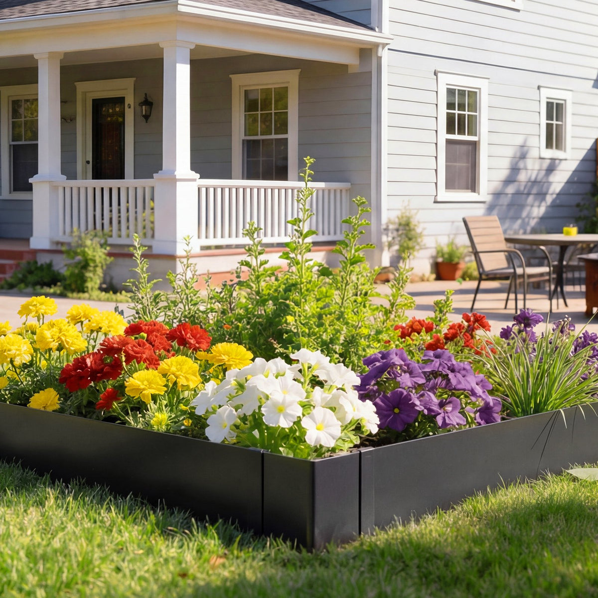 VEVOR Galvanized Steel Landscape Edging, 6-Pack 40 x 10 Inch Metal Edging for Landscaping with 8 Mounting Clips, Heavy Duty Metal Garden Edge Border for Flower Bed, Yard Pathway, Black - DXGJSPZ40INC8WKPZ001V0 - view 9