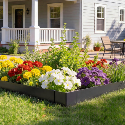 VEVOR Galvanized Steel Landscape Edging, 12-Pack 40 x 6 Inch Metal Edging for Landscaping with 14 Mounting Clips, Heavy Duty Metal Garden Edge Border for Flower Bed, Yard Pathway, Black - DXGJSPZ40INCEY3FH001V0 - view 9