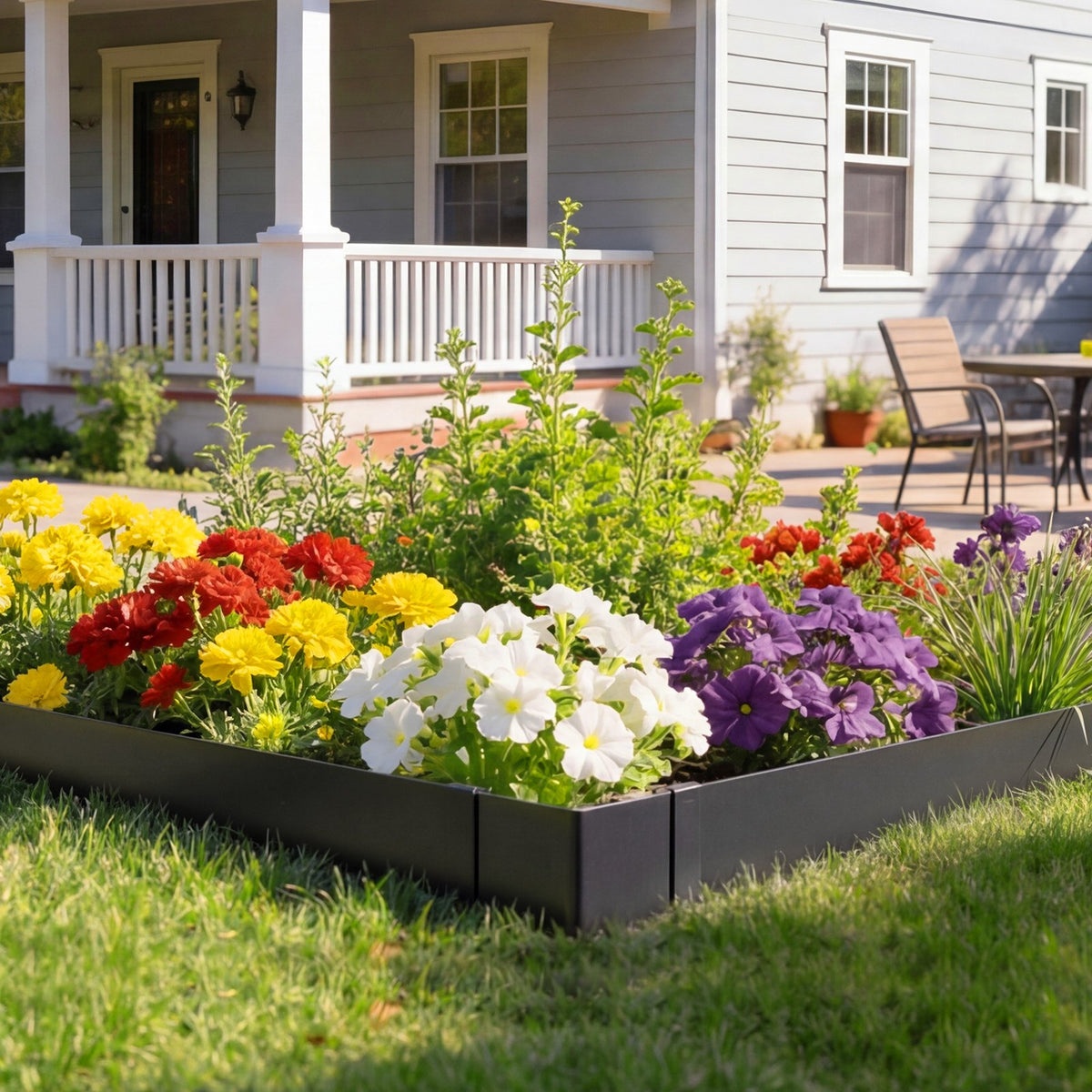VEVOR Galvanized Steel Landscape Edging, 12-Pack 40 x 8 Inch Metal Edging for Landscaping with 14 Mounting Clips, Heavy Duty Metal Garden Edge Border for Flower Bed, Yard Pathway, Black - DXGJSPZ40INCTA673001V0 - view 9