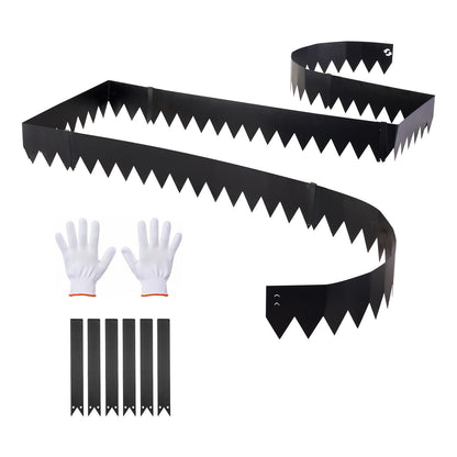 VEVOR Galvanized Steel Landscape Edging, 6-Pack 40 x 6 Inch Metal Edging for Landscaping with 6 Mounting Clips, Bendable Metal Garden Edge Border for Flower Bed, Yard Pathway, Black - DXGJSPZ40X6IU4B20001V0 - view 1