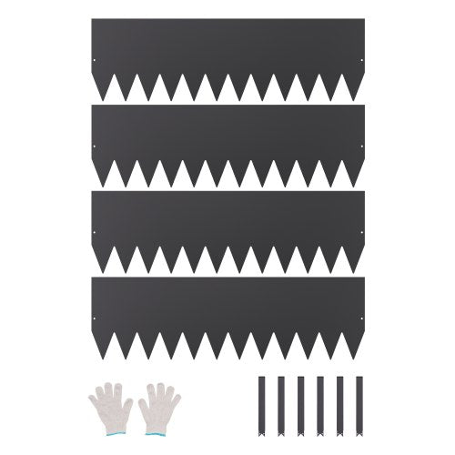 VEVOR Steel Landscape Edging, 4 Packs 40 x 12 in Rust-Resistant Metal Landscape Edging, Bendable Garden Edging Border, Heavy Duty Lawn Edging, Easy-to-Install, Flower Bed Yard Pathway Divider Black - DXGJSPZ4PCS4VHP3PV0 - view 2