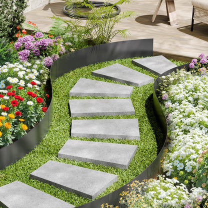 VEVOR Steel Landscape Edging, 4 Packs 40 x 12 in Rust-Resistant Metal Landscape Edging, Bendable Garden Edging Border, Heavy Duty Lawn Edging, Easy-to-Install, Flower Bed Yard Pathway Divider Black - DXGJSPZ4PCS4VHP3PV0 - view 9