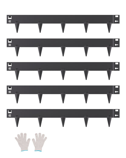 VEVOR Steel Landscape Edging, 5 Packs 39 x 3 in Rust-Resistant Metal Landscape Edging, Bendable Garden Edging Border, Heavy Duty Lawn Edging, Easy-to-Install, Flower Bed Yard Pathway Divider Black - DXGJSPZ5PCS334RZOV0 - view 1