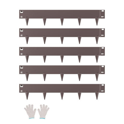 VEVOR Steel Landscape Edging, 5 Packs 39 x 4 in Rust-Resistant Metal Landscape Edging, Bendable Garden Edging Border, Heavy Duty Lawn Edging, Easy-to-Install, Flower Bed Yard Pathway Divider Brown - DXGJSPZ5PCS39ATCXV0 - view 2