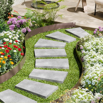 VEVOR Steel Landscape Edging, 5 Packs 39 x 4 in Rust-Resistant Metal Landscape Edging, Bendable Garden Edging Border, Heavy Duty Lawn Edging, Easy-to-Install, Flower Bed Yard Pathway Divider Brown - DXGJSPZ5PCS39ATCXV0 - view 9
