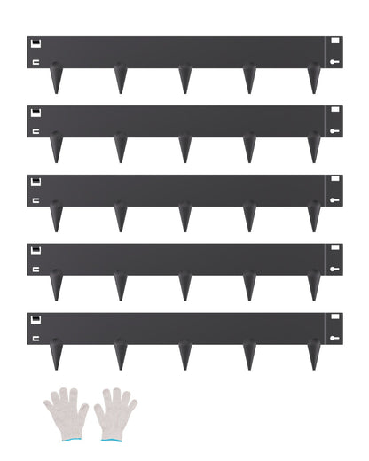VEVOR Steel Landscape Edging, 5 Packs 39 x 4 in Rust-Resistant Metal Landscape Edging, Bendable Garden Edging Border, Heavy Duty Lawn Edging, Easy-to-Install, Flower Bed Yard Pathway Divider Black - DXGJSPZ5PCS3IHZTKV0 - view 1