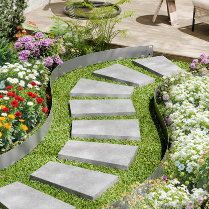 VEVOR Steel Landscape Edging, 5 Packs 39 x 4 in Rust-Resistant Metal Landscape Edging, Bendable Garden Edging Border, Heavy Duty Lawn Edging, Easy-to-Install, Flower Bed Yard Pathway Divider Dark Gray - DXGJSPZ5PCS3VX1HEV0 - view 9
