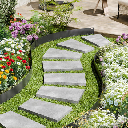VEVOR Steel Landscape Edging, 5 Packs 39 x 5 in Rust-Resistant Metal Landscape Edging, Bendable Garden Edging Border, Heavy Duty Lawn Edging, Easy-to-Install, Flower Bed Yard Pathway Divider Black - DXGJSPZ5PCS3W4HOLV0 - view 9