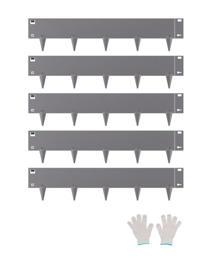 VEVOR Steel Landscape Edging, 5 Packs 39 x 5 in Rust-Resistant Metal Landscape Edging, Bendable Garden Edging Border, Heavy Duty Lawn Edging, Easy-to-Install, Flower Bed Yard Pathway Divider Dark Gray - DXGJSPZ5PCS3XI96GV0 - view 1