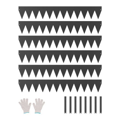 VEVOR Steel Landscape Edging, 6 Packs 40 x 6 in Rust-Resistant Metal Landscape Edging, Bendable Garden Edging Border, Heavy Duty Lawn Edging, Easy-to-Install, Flower Bed Yard Pathway Divider Black - DXGJSPZ6PCS43GBE4V0 - view 2