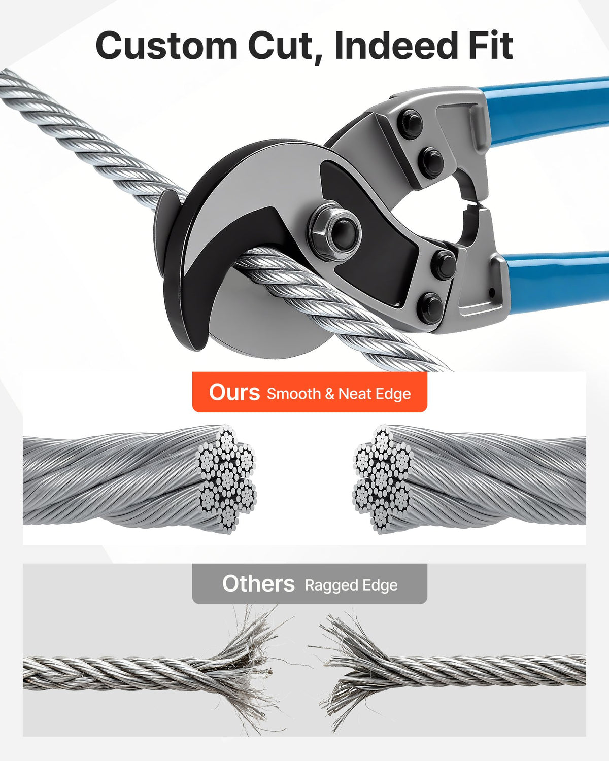 VEVOR 1/4 Inch Wire Rope, 250 ft Length, Zinc Galvanized Carbon Steel Cable with Gloves, 7000 lbs Breaking Strength, 7 x 19 Strands Construction, Wire Cable for Deck Railing System, Garden Trellis - DXGSSDXQT14I95RCZ002V0 - view 6