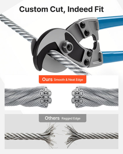 VEVOR 1/4 Inch Wire Rope, 250 ft Length, Zinc Galvanized Carbon Steel Cable with Gloves, 7000 lbs Breaking Strength, 7 x 19 Strands Construction, Wire Cable for Deck Railing System, Garden Trellis - DXGSSDXQT14I95RCZ002V0 - view 6