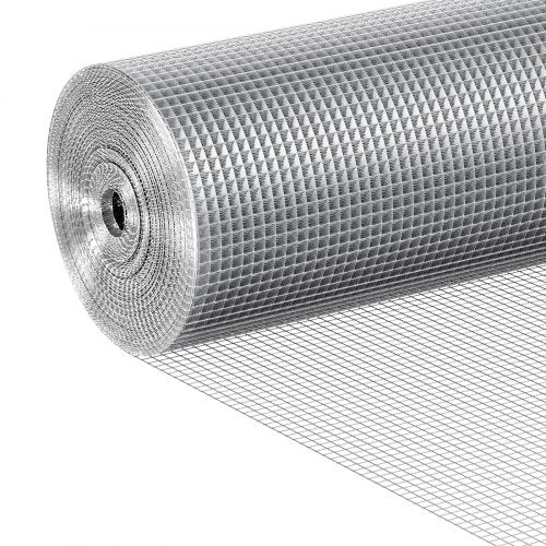 VEVOR Hardware Cloth 1/4 inch 36 inch x 100 ft 23 Gauge Chicken Wire Fence, Hot-Dip Galvanized After Welding Metal Wire Mesh Roll, Garden Plant Welded Fencing Roll Supports Poultry Netting Cage Fence - DXGSWL23GA36ZNOQ5001V0 - view 2