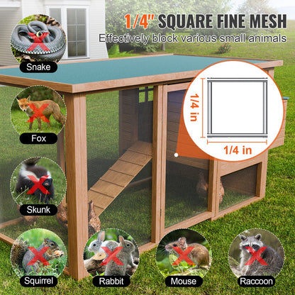 VEVOR Hardware Cloth 1/4 inch 36 inch x 100 ft 23 Gauge Chicken Wire Fence, Hot-Dip Galvanized After Welding Metal Wire Mesh Roll, Garden Plant Welded Fencing Roll Supports Poultry Netting Cage Fence - DXGSWL23GA36ZNOQ5001V0 - view 5