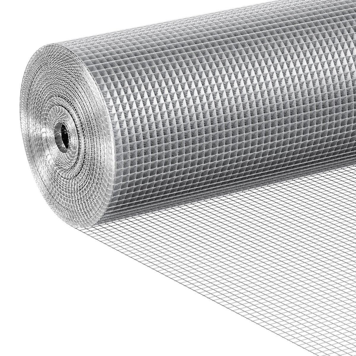 VEVOR Hardware Cloth 1/4 inch 48 inch x 100 ft 23 Gauge Chicken Wire Fence, Hot-Dip Galvanized After Welding Metal Wire Mesh Roll, Garden Plant Welded Fencing Roll Supports Poultry Netting Cage Fence - DXGSWL23GA48XBSZ4001V0 - view 1