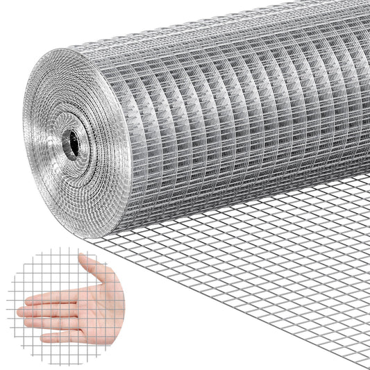 VEVOR Hardware Cloth, 1/2 inch 24in x 25 ft 19 Gauge, Hot Dipped Galvanized Wire Mesh Roll, Chicken Wire Fencing, Wire Mesh for Rabbit Cages, Garden, Small Rodents - DXGSWL24IN25CF4GSV0 - view 1