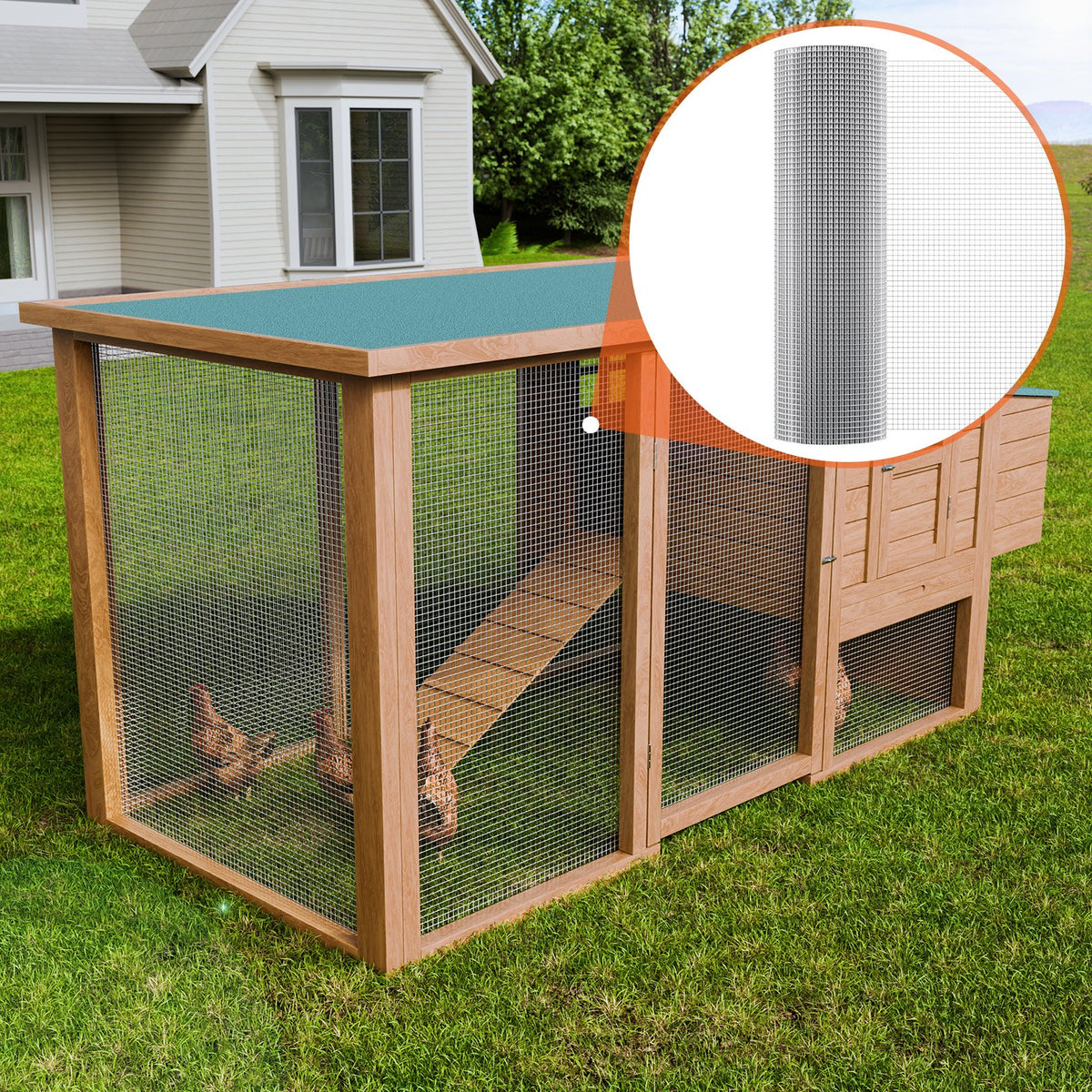 VEVOR Hardware Cloth, 1/2 inch 36in x 100 ft 19 Gauge, Hot Dipped Galvanized Wire Mesh Roll, Chicken Wire Fencing, Wire Mesh for Rabbit Cages, Garden, Small Rodents - DXGSWL36IN10HWQKBV0 - view 9