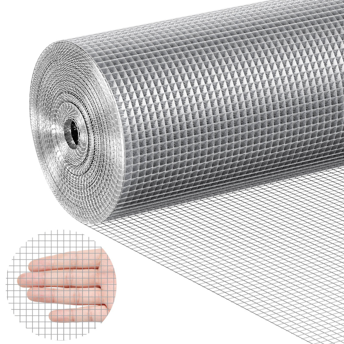 VEVOR Hardware Cloth, 1/4 inch 36in x 100 ft 23 Gauge, Hot Dipped Galvanized Wire Mesh Roll, Chicken Wire Fencing, Wire Mesh for Rabbit Cages, Garden, Small Rodents - DXGSWL36IN10L6KS7V0 - view 1