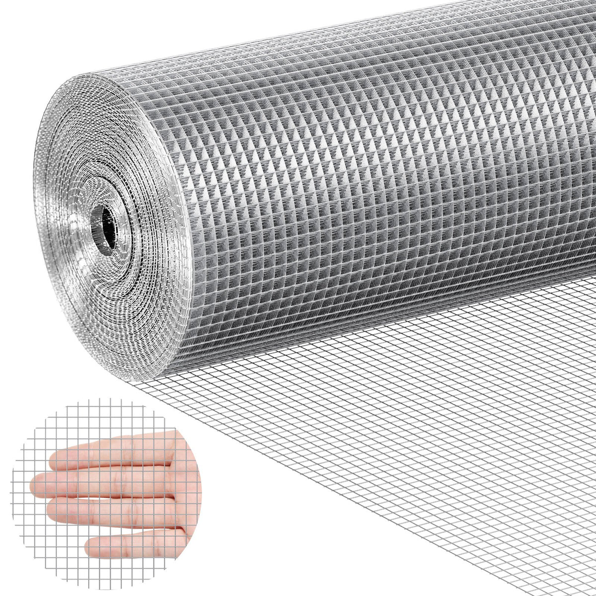 VEVOR Hardware Cloth, 1/4 inch 48in x 100 ft 23 Gauge, Hot Dipped Galvanized Wire Mesh Roll, Chicken Wire Fencing, Wire Mesh for Rabbit Cages, Garden, Small Rodents - DXGSWL48IN105VTQ7V0 - view 1