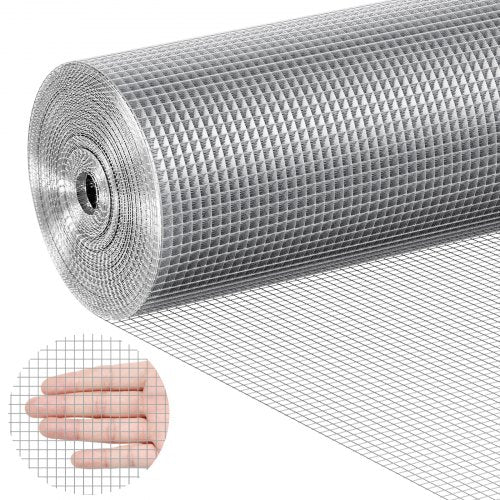 VEVOR Hardware Cloth, 1/4 inch 48in x 100 ft 23 Gauge, Hot Dipped Galvanized Wire Mesh Roll, Chicken Wire Fencing, Wire Mesh for Rabbit Cages, Garden, Small Rodents - DXGSWL48IN105VTQ7V0 - view 2