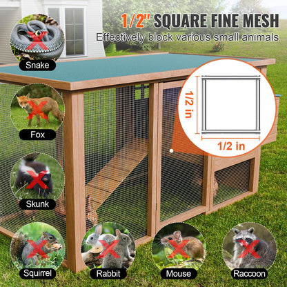 VEVOR Hardware Cloth, 1/2 inch 48in x 100 ft 19 Gauge, Hot Dipped Galvanized Wire Mesh Roll, Chicken Wire Fencing, Wire Mesh for Rabbit Cages, Garden, Small Rodents - DXGSWL48IN10S79Y4V0 - view 5