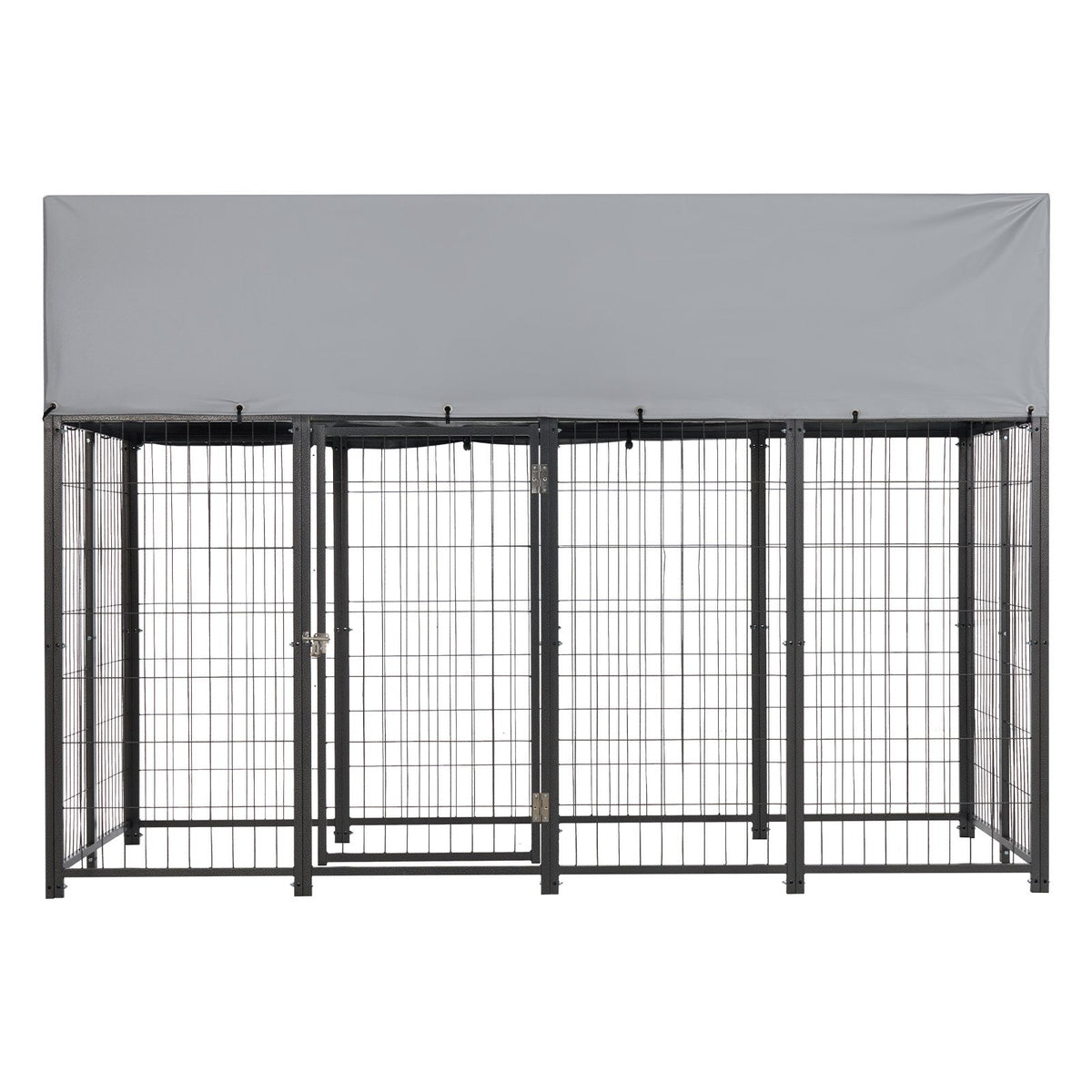 VEVOR Outdoor Dog Kennel, 7.87 x 3.94 x 5.4 ft Large Dog Kennel with Secure Lock, Outside Dogs Enclosures with UV-Resistant & Waterproof Roof Cover, Heavy Duty Pet Crate Cage Run for Large Dogs - DXHWQSHS846FF33P3002V0 - view 10