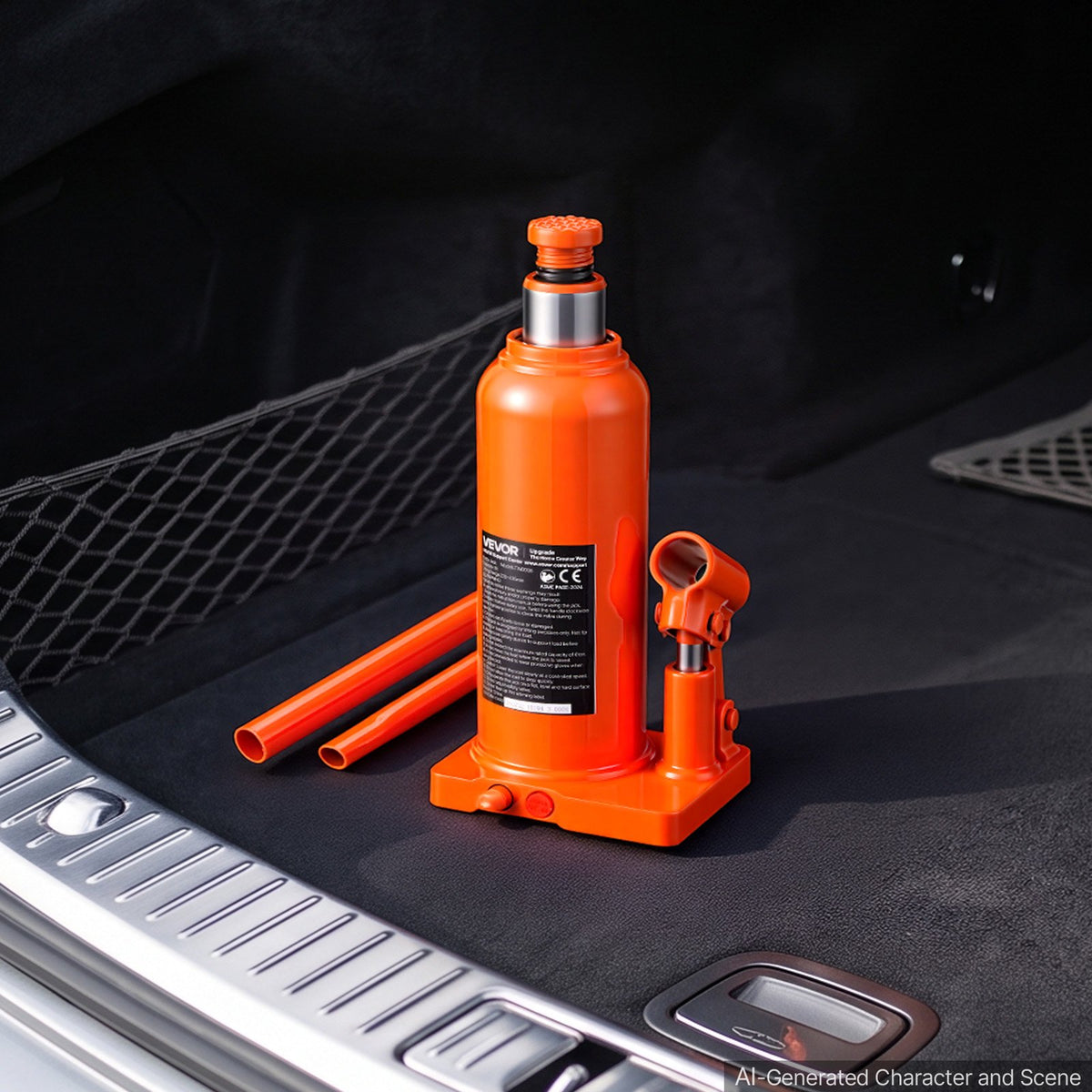 VEVOR Hydraulic Bottle Jack 12 Ton (26455.5 lbs) 9.06"-17.32" Lifting Range, for Heavy-Duty Pickup Truck, Medium-Duty Truck, RV, Auto Repair, House Lift, Multi-Directional Welded Jack with Long Handle - DXPSQJD12TZJSXKRJ001V0 - view 9