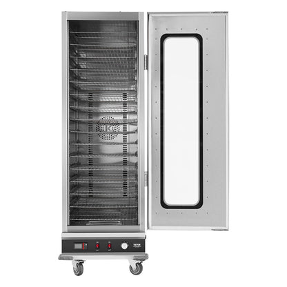 VEVOR Hot Box Food Warmer, 16-Tier Large Concession Warmer with Water Tray, Glass Single-door and Adjustable Shelves, Stainless Steel Food Warmer Cabinet, Ideal for Storing Pizza, Chicken, Restaurant - DXSPBWJBXG1689YFVV1 - view 10