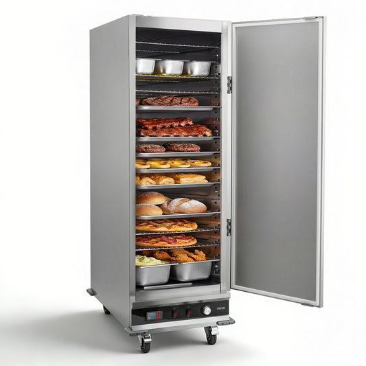 VEVOR Electric Hot Box Food Warmer, 16-Tier Commercial Warming Cabinet with Water Tray, Single-Door and Adjustable Shelves, Stainless Steel Food Warmer Cabinet, for Restaurant, Kitchen, Pizza, Chicken - DXSPBWJBXG16QPDE0001V1 - view 1