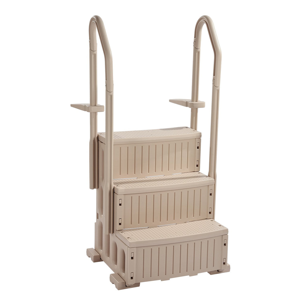 VEVOR Swimming Pool Ladder, 3-Step Double Handrails Stairs with Non-slip Heavy Duty Steps, Max Load Capacity 400 lbs, for 36-48 Inch Inground & Above-ground Pools of Any Decking Surface, Taupe - DXYCTLTSFSSLFPJ4ZV0 - view 10