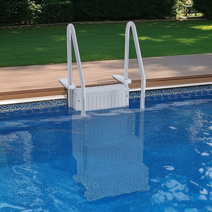 VEVOR Swimming Pool Ladder, 4-Step Double Handrails Stairs with Non-slip Heavy Duty Steps, Reliable 400 lbs Max Load Capacity, for 48-54 In Inground & Above-ground Pools of Any Decking Surface, Grey - DXYCTLTSFSSLS1J0IV0 - view 9