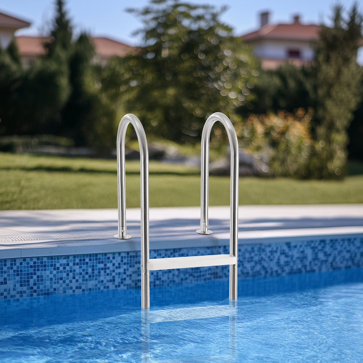 VEVOR Swimming Pool Ladder, 4-Step Double Handrails Stairs with Non-slip Heavy Duty Steps, Stainless Steel Load Capacity 265 lbs, for 54 In Inground Pools with Mounted Deck Board Indoor & Outdoor - DXYCTTBGGBXGT35OAV0 - view 9