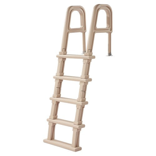 VEVOR Swimming Pool Ladder, Inclined 5-Step Double Handrails Stair, Non-slip Heavy Duty Step, Load Capacity 300 lb, for 48-54" Inground & Above-ground Pools of Any Deck Surface Indoor & Outdoor, Taupe - DXYCTTBGGSLHJ6UMVV0 - view 2