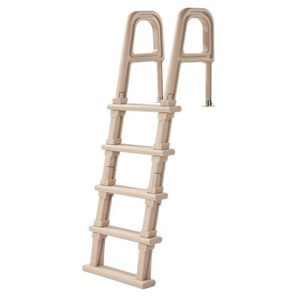 VEVOR Swimming Pool Ladder, Inclined 5-Step Double Handrails Stair, Non-slip Heavy Duty Step, Load Capacity 300 lb, for 48-54" Inground & Above-ground Pools of Any Deck Surface Indoor & Outdoor, Taupe - DXYCTTBGGSLHJ6UMVV0 - view 2