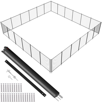 VEVOR Pool Fence, 4 x 72 FT Pool Fences for Inground Pools, Removable Child Safety Pool Fencing, Easy DIY Installation Swimming Pool Fence, 340gms Teslin PVC Pool Fence Mesh Protects Kids and Pets - DXYCWL472FTH8LOXPV0 - view 1