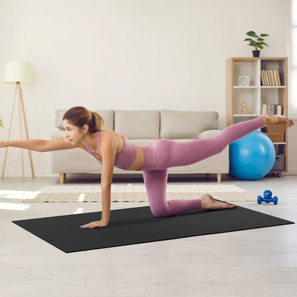 VEVOR Exercise Mat, Non Slip High Density Premium Yoga Mat, Exercise Yoga Mat for Men & Women, Fitness & Exercise Mat with Bag & Carry Strap, for All Types of Home Yoga, Pilate & Floor Workout (6x4ft) - DXYJD4YC6YC0WR5E5V0 - view 9