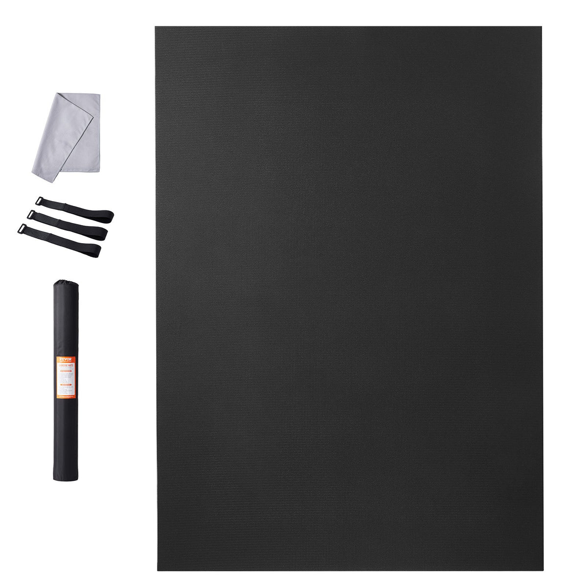 VEVOR Exercise Mat, Non Slip High Density Premium Yoga Mat, Exercise Yoga Mat for Men & Women, Fitness & Exercise Mat with Bag & Carry Strap, for All Types of Home Yoga, Pilate & Floor Workout (8x6ft) - DXYJD6YC8YC0B74WBV0 - view 10