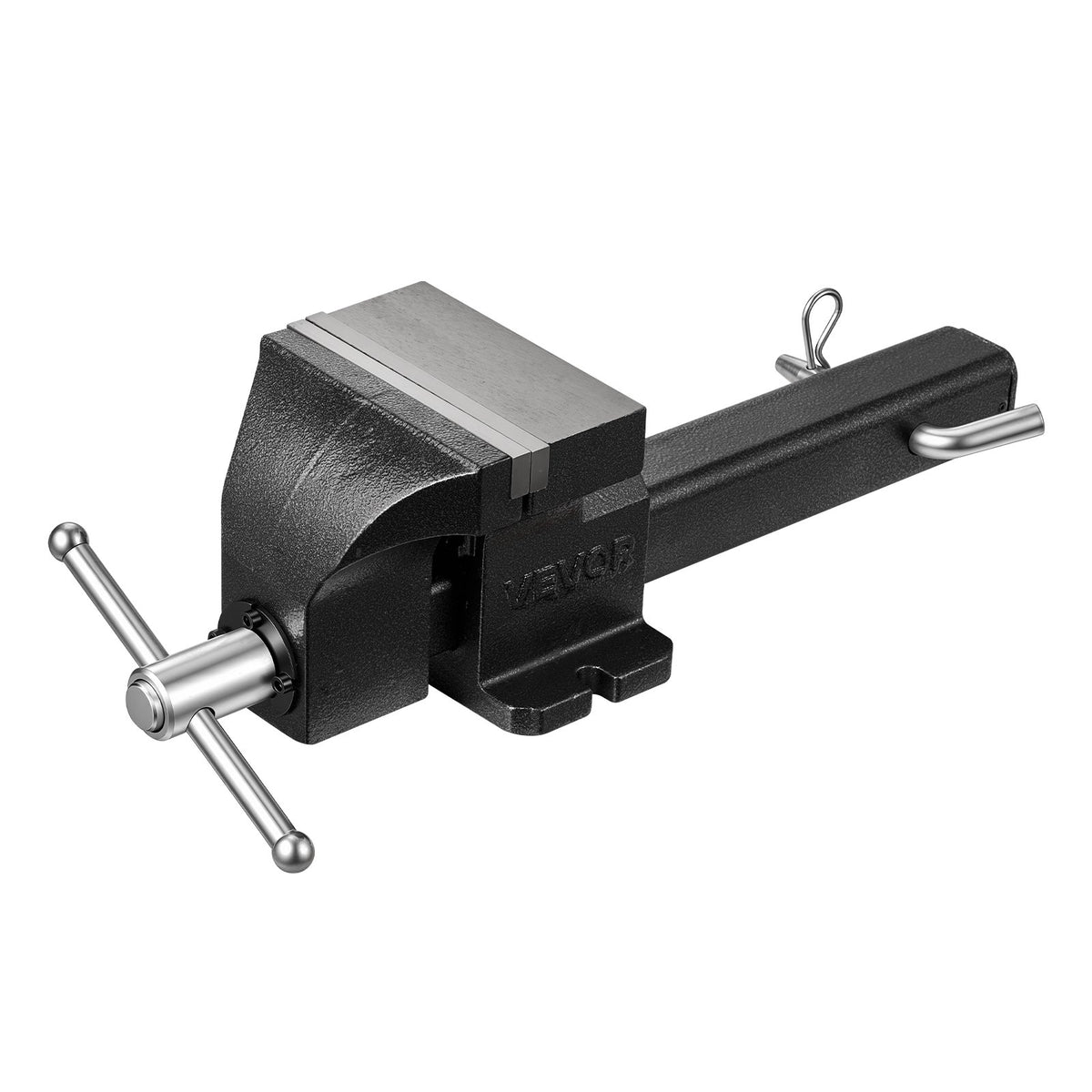 VEVOR Truck Hitch Vise, 6" Jaw Width, Heavy Duty Ductile Iron Bench Vise with Anvil, 1 Pair Magnetic Jaw Pads, Pin, 3.54" Throat Depth, 5.6" Max Jaw Opening, Multi-Purpose, for Truck Trailer Receiver - DXZSDGNTQ6IN8XU3P001V0 - view 10