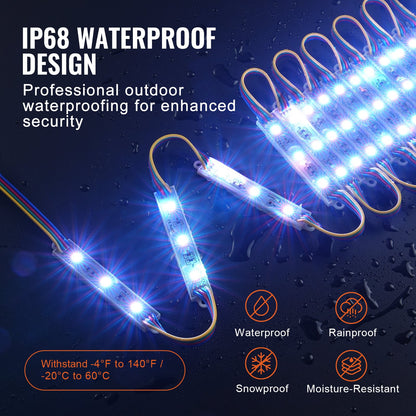 VEVOR 80PCS LED Storefront Lights, 41 ft, LED Module Lights, 5050 SMD 3-LED RGB Color Changing Window Lights with Remote Control for Business Store Window Advertising Letter Signs, IP68 Waterproof - DYKDMMKD5050A5XWPV1 - view 6