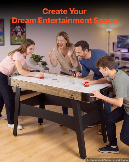 VEVOR 54" Air Hockey Table with Electronic Scorer & High-powered Blower, for Family Game Room, Basements and Home Air Powered Hockey Arcade Game Table Set with Pushers & Pucks, Stable Leg - DYKQGQZ54INCI82WC001V1 - view 7