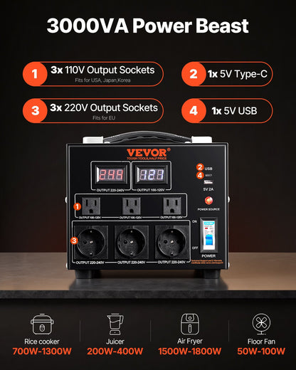 VEVOR Voltage Converter Transformer