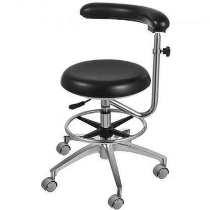 VEVOR Medical Dental Stool Dentist Chair with 360 Degree Rotation Armrest PU Leather Assistant Stool Chair Height Adjustable Doctor Chair - DZBLACKWKBHXSTZY1V0 - view 1
