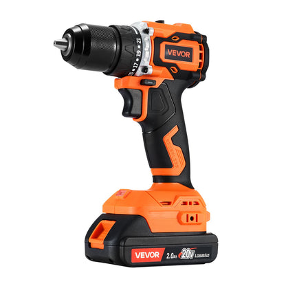 VEVOR Cordless Drill Driver, 1/2 inch Metal Chuck, Brushless Motor, Dual-Speed Variable, Drill Driver Kit with Lithium Battery and Charger, Tool Box, for Wood and Metal Drilling, Screw Driving - DZCGK12INCH2NS6HK001V1 - view 10