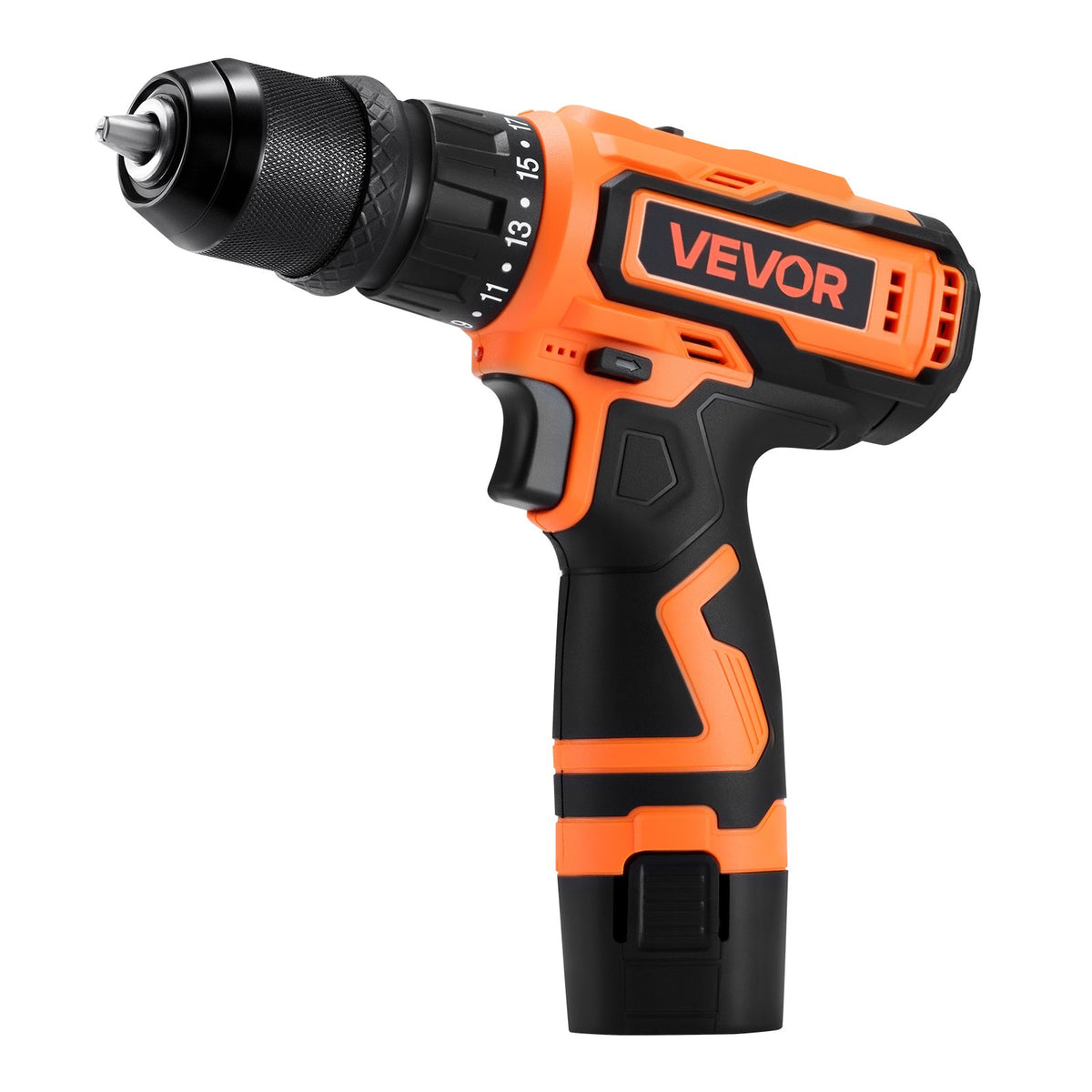 VEVOR Cordless Drill Driver, 5-In-1, Metal Chuck, Dual-Speed Variable, Drill Driver Kit with 2 Lithium Batteries and Charger, Tool Box, for Wood and Metal Drilling, Screw Tightening or Loosening - DZDHY38INCH16IV49001V1 - view 10