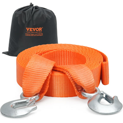 VEVOR ATV Tow Strap with Hooks, 2-inch x 20-foot, 17000 lbs Capacity, Durable Recovery Rope with Security Hooks for Trucks and Vehicles, Essential Towing Accessory for Roadside Assistance - DZDL2IN20FTCRJ6IZV0 - view 1