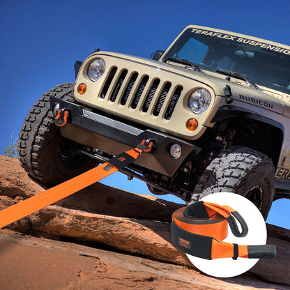 VEVOR Recovery Tow Strap 4" x 30', 46,500 lbs Break Strength, Triple Reinforced Loop Straps, Tree Saver, Off Road Towing and Recovery, Extreme Weather Resistance, Protective Sleeves & Storage Bag - DZDL4IN30FTC67B2XV0 - view 9
